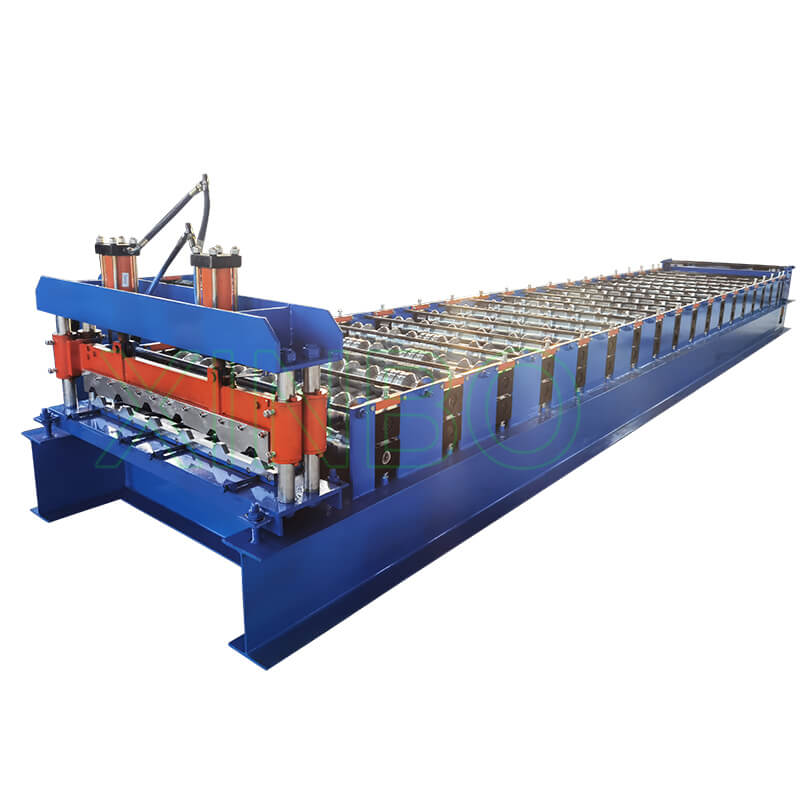 Roof wall panel roll forming machine