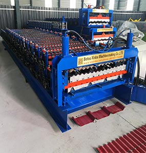 PLC Control 6KW Double Layer Roll Forming Machine
