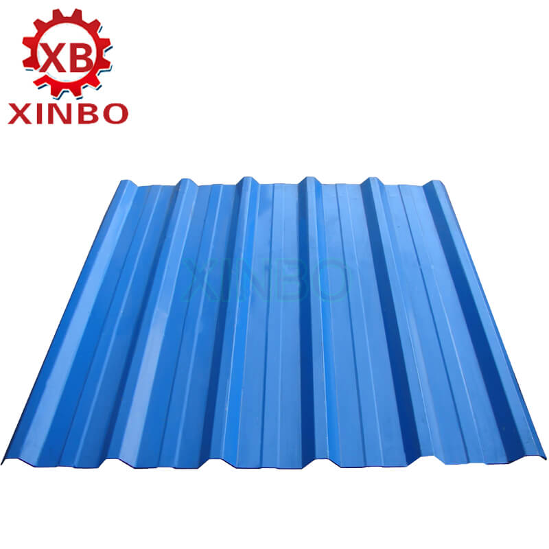 Trapezoidal roof panel roll forming machine