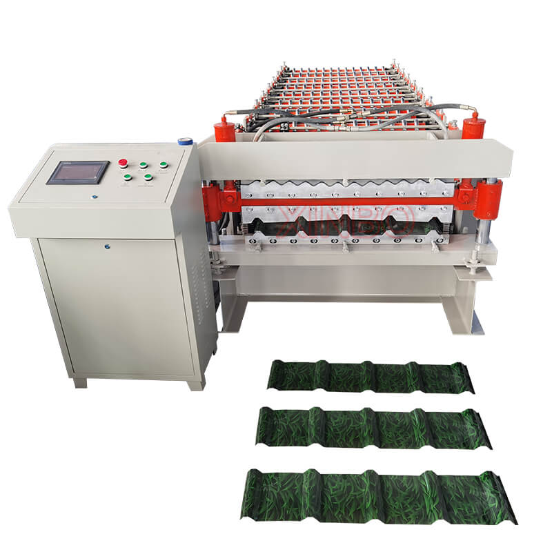 Full automatic high-quality glazed double-layer tile press Roof roll forming machine
