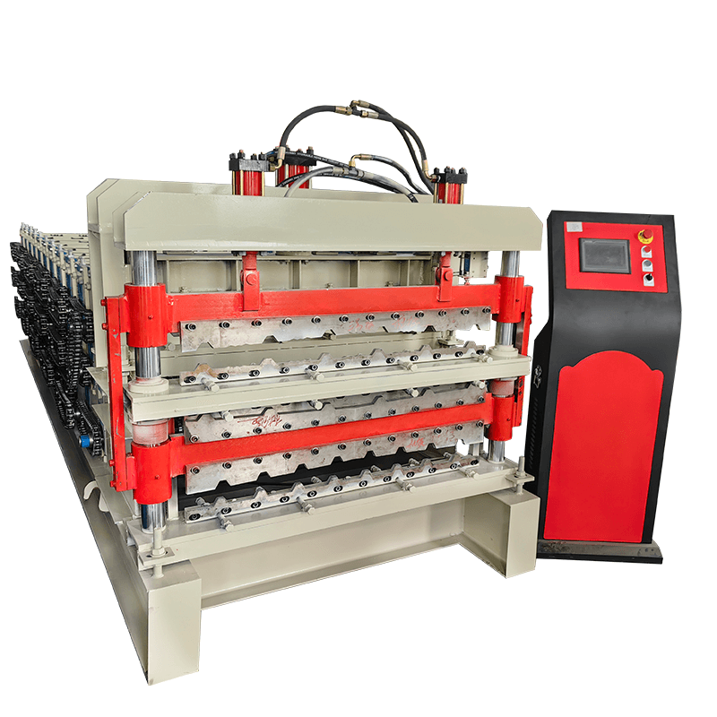 Three layer roof sheet roll forming machine