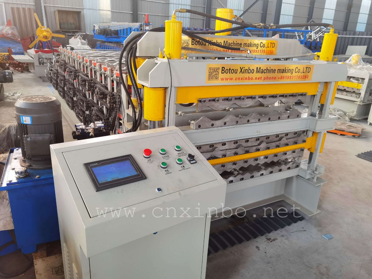 three layer roof sheet roll forming machine