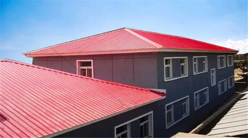 xinbo-red-metal-roof-panel-building-installation