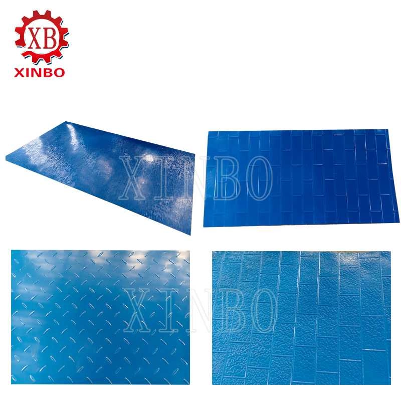 Decorative and anti-slip embossed metal patterns