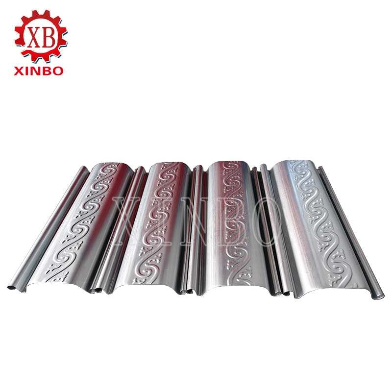 Decorative embossed roller shutter slats produced by the forming machine